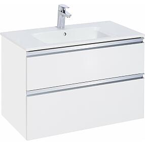 Тумба для раковины Roca The Gap 80 белый глянец 2 ящика