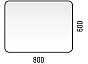 Зеркало LED "Альбано 800х600", сенсор
