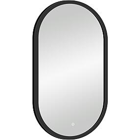 Зеркало "Prime Black Led" 450х800 в МДФ раме