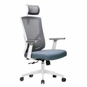 Офисное кресло Аспект EQ-9073H, белая база, серый