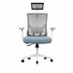Офисное кресло Аспект EQ-9073H, белая база, серый