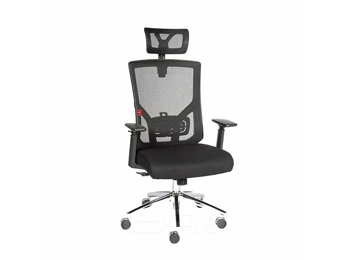 Офисное кресло Аспект EQ-9073H, хром.база, черный