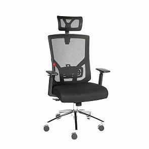 Офисное кресло Аспект EQ-9073H, хром.база, черный