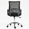 Офисное кресло Аура, ткань/сетка, черный