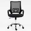 Офисное кресло Аура, ткань/сетка, черный