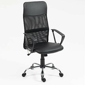 Офисное кресло Спутник +, экокожа, черный