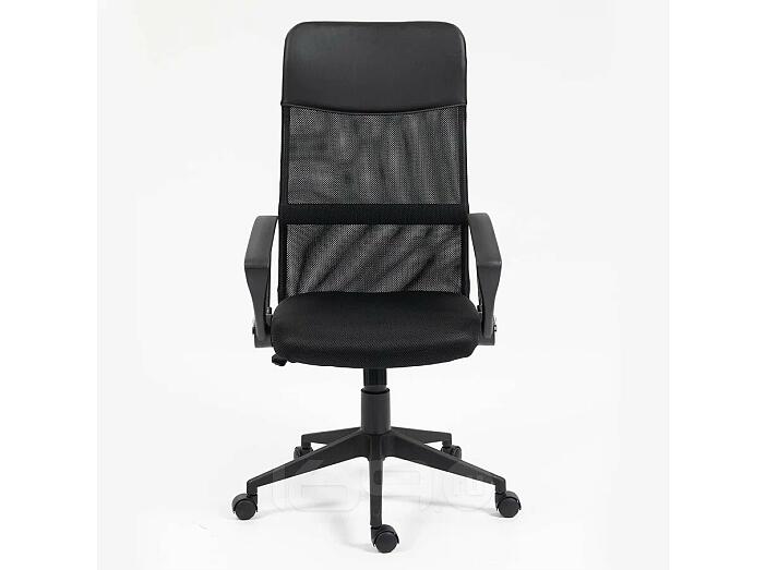 Офисное кресло Спутник, экокожа/ткань, черный