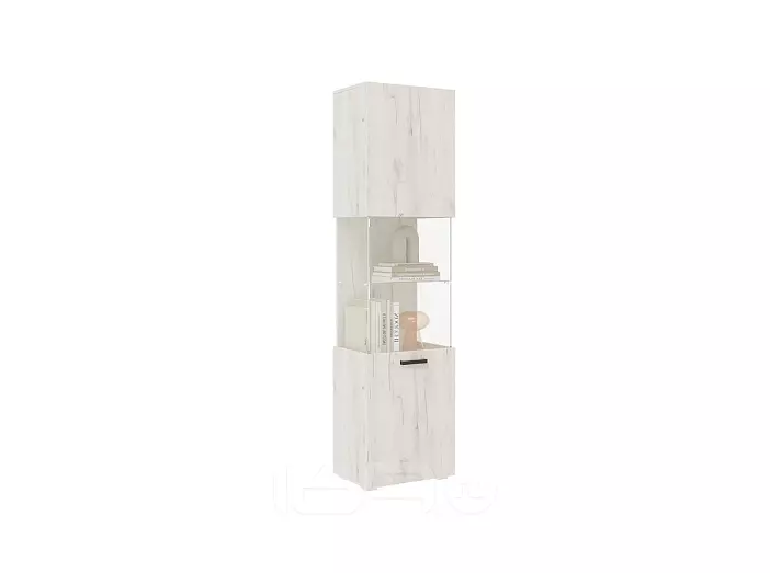 Алтея Пенал Стекло (Дуб Крафт Белый, Дуб Крафт Белый)