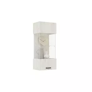 Алтея Шкаф Стекло навесной (Дуб Крафт Белый, Дуб Крафт Белый)