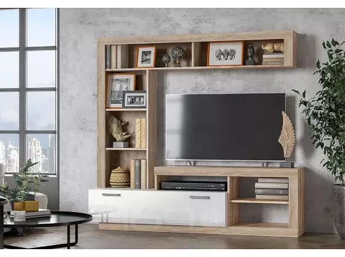 Ангара Центральная секция (Белый глянец, Сонома)