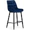 Барный стул Алст велюр синий/чёрный