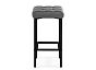 Барный стул Лофт кож.зам. темно-серый / черный матовый