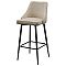 Барный стул ПАРКЕР 360 град, поворот. H-06 Бежевый, велюр / черный каркас