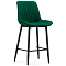 Барный стул  Седа велюр зеленый / черный