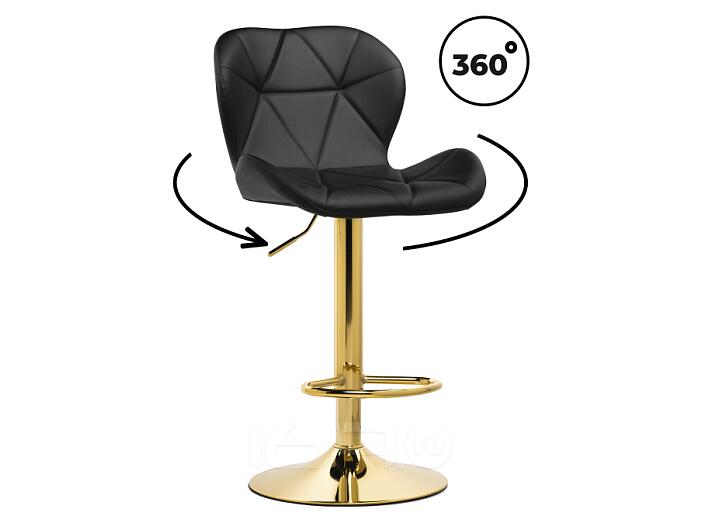 Барный стул Trio black / gold