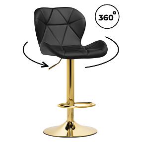 Барный стул Trio black / gold