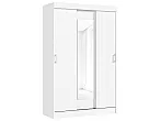 Шкаф-купе 1300x520x2016 Бася Белый зеркало, ЛДСП