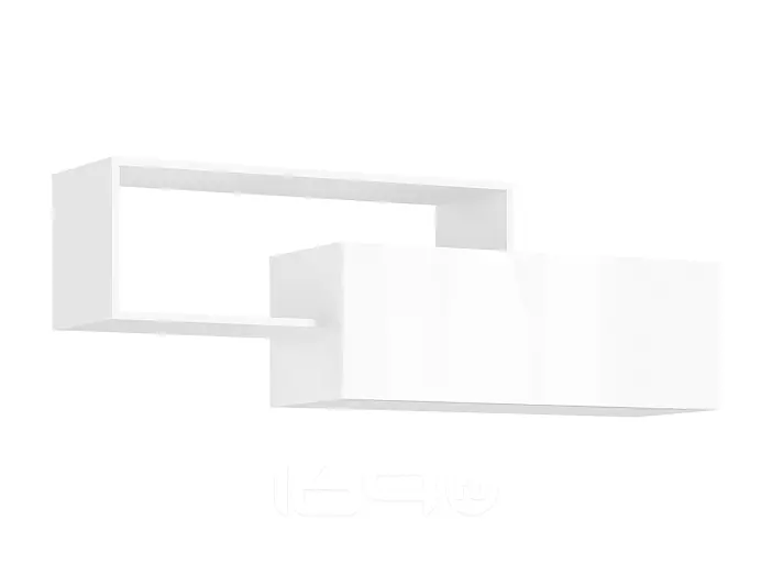 Челси Полка 2-х ярусная (Белый глянец, белый)