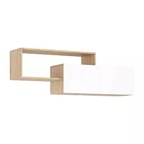 Челси Полка 2-х ярусная (Белый глянец, сонома)