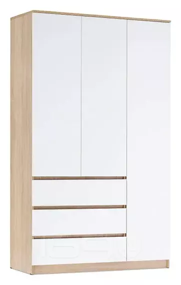 Челси Шкаф 1200 (Ш) (Белый глянец холодный, дуб сонома)