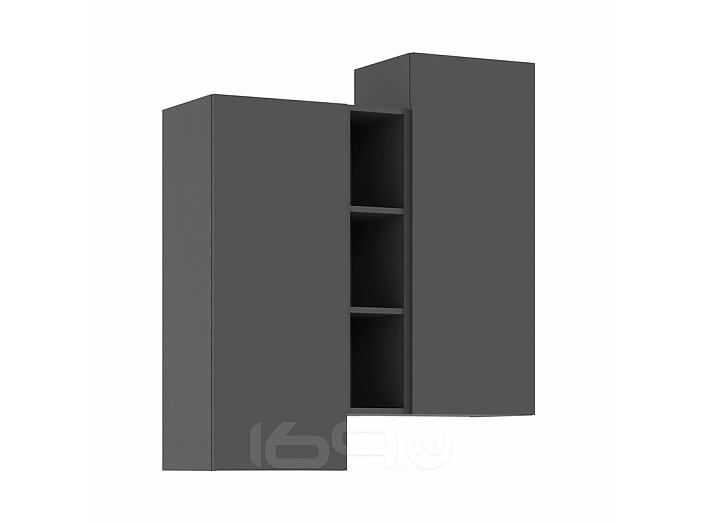 Челси Шкаф подвесной комбинированный (Графит, графит)