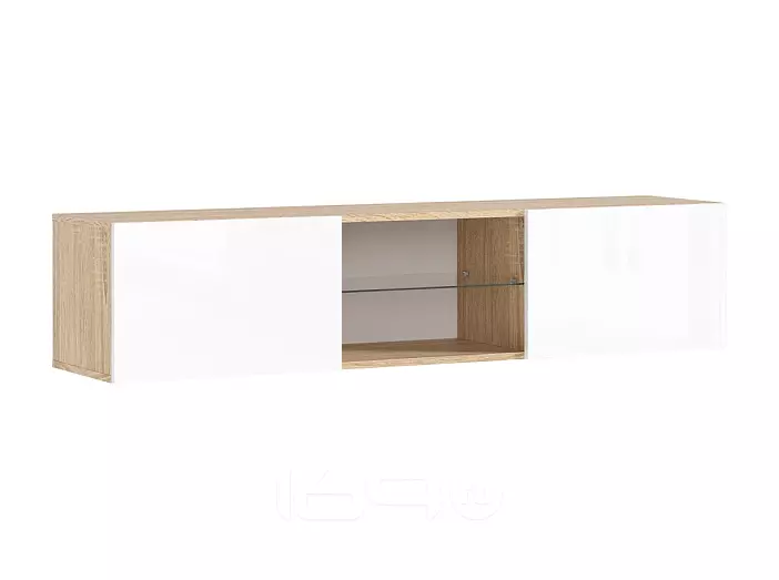 Челси Тумба ТВ подвесная (Белый глянец, сонома)