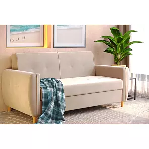 Диван-кровать Лайм (01) бежевый велюр