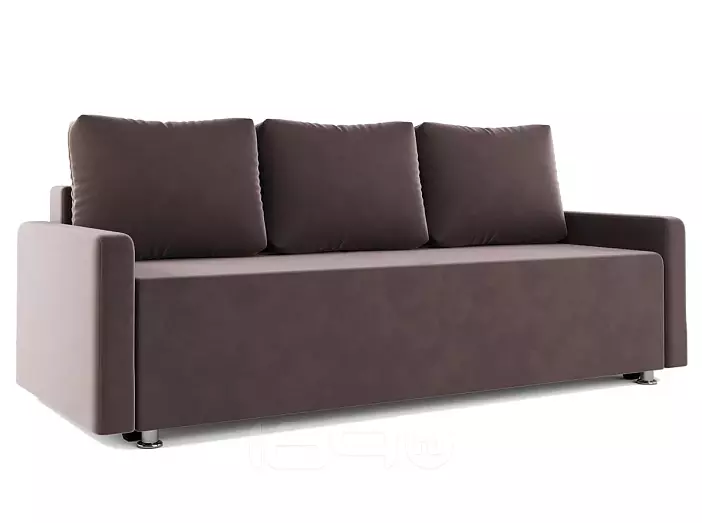 Диван-кровать парадиз 2 (03) коричневый велюр еврокнижка