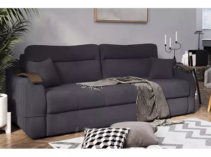 Диван-кровать Сицилия (05) графит Велюр