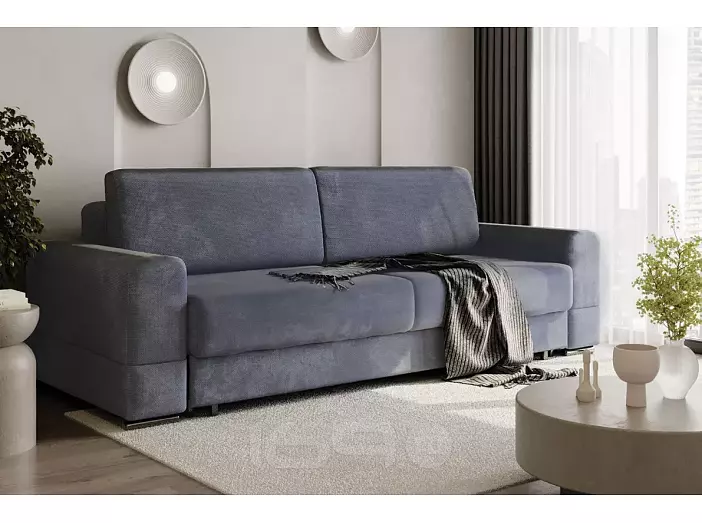 Диван-кровать Сиэтл (04) синий Шенилл