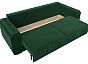 Диван прямой лига-044 велюр зелёный/бежевый пантограф (тик-так)