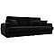 Диван прямой Лига-057 НПБ Велюр SEVEN 35 черный