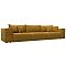 Диван прямой Лига-058 НПБ Лонг Велюр BRUT 10 желтый