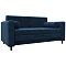 Диван прямой лига-070 велюр brut 11 синий раскладушка