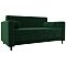 Диван прямой лига-070 велюр seven 626 зеленый раскладушка