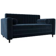 Диван прямой лига-070 велюр tower 13 синий раскладушка