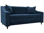 Диван прямой лига-071 велюр brut 11 синий раскладушка