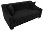 Диван прямой лига-071 велюр seven 35 черный раскладушка