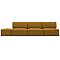 Диван прямой модульный с пуфом Лига-060 НПБ Лонг Велюр BRUT 10 желтый