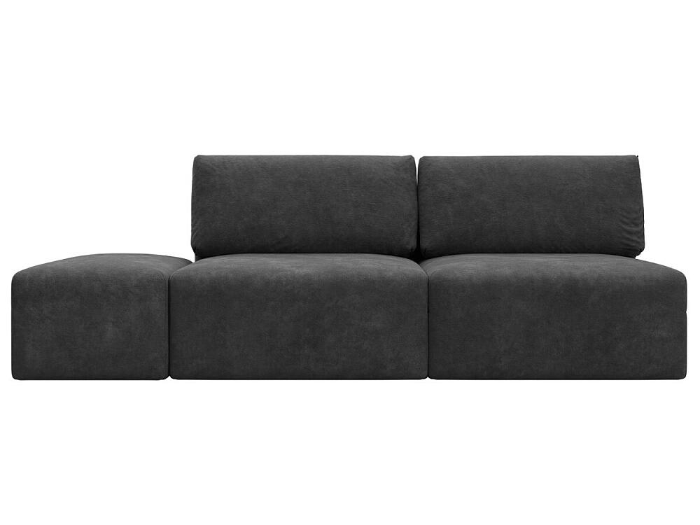 

Диван прямой модульный с пуфом Лига-060 НПБ Велюр BRUT 16 темно-серый