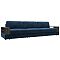 Диван прямой с 2 полками Лига-055 НПБ Лонг Велюр BRUT 11 синий