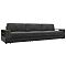 Диван прямой с 2 полками Лига-055 НПБ Лонг Велюр BRUT 16 темно-серый