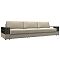 Диван прямой с 2 полками Лига-055 НПБ Лонг Велюр NESS 04 бежевый