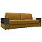 Диван прямой с 2 полками Лига-055 НПБ Велюр BRUT 10 желтый