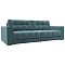 Диван прямой с декором Лига-049 НПБ Велюр SEVEN 113 бирюзовый