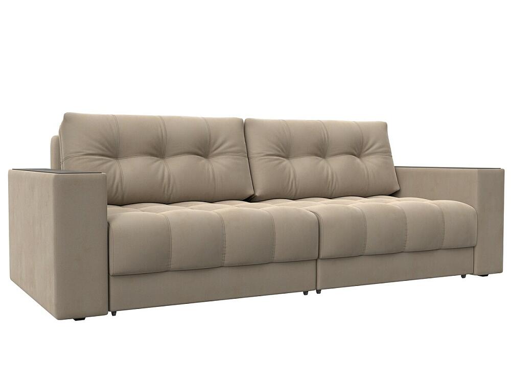 

Диван прямой с декором Лига-049 НПБ Велюр SEVEN 729 бежевый