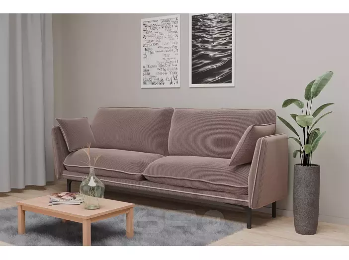 Диван Сиеста (01) коричневый Велюр