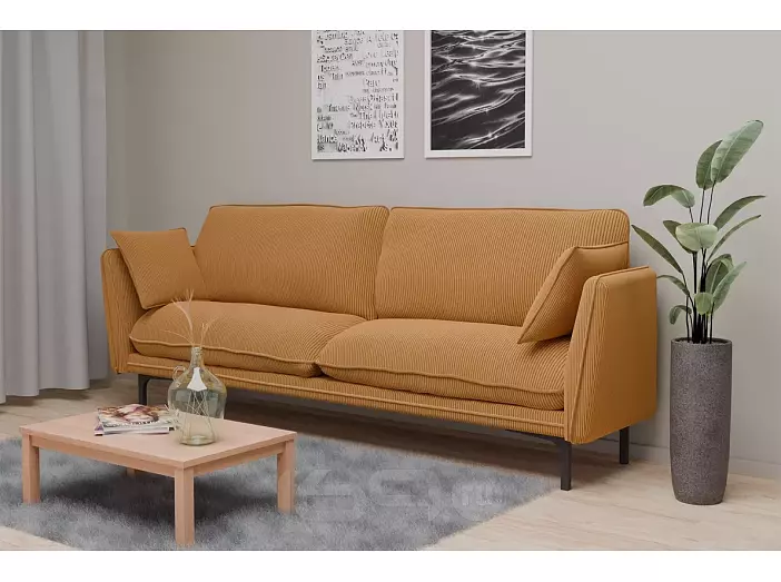 Диван Сиеста (02) желтый Велюр