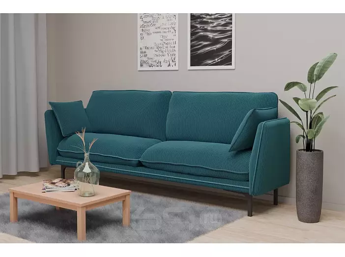 Диван Сиеста (03) морская волна Велюр