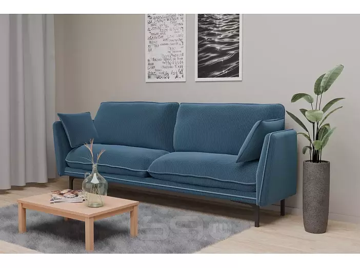 Диван Сиеста (04) синий Велюр